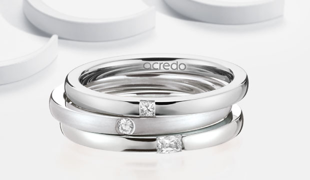 Anillos de la colección Elegant, anillos apilables | acredo