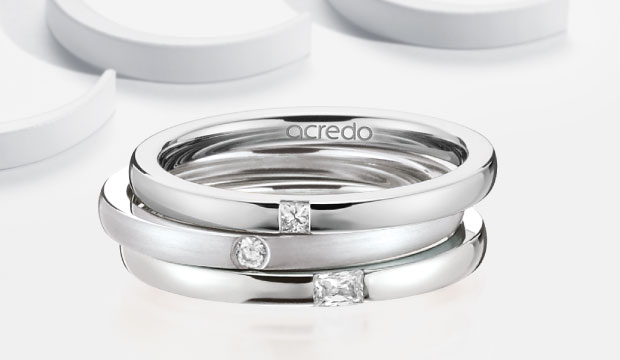 Stackable Rings & Stacked Diamond Rings | acredo