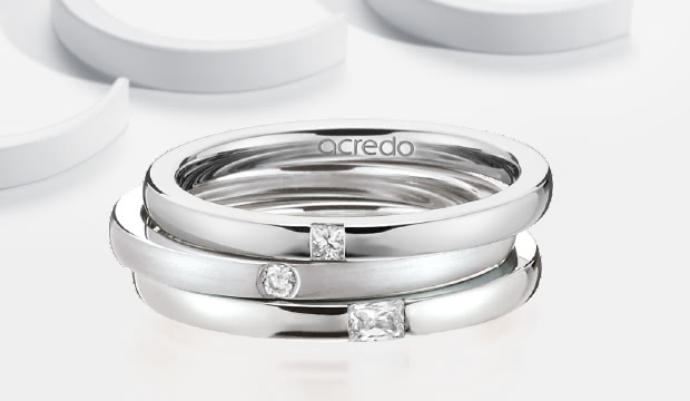 Anillos de la colección Elegant, anillos apilables | acredo