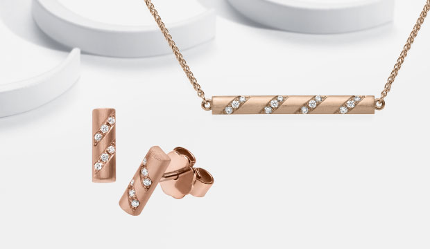 Joyas de diamantes en oro rosa