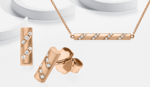 Joyas de diamantes en oro rosa