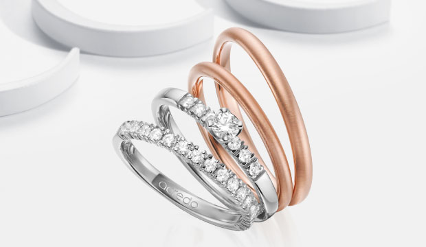 Anillo Triset de boda con anillo de compromiso | acredo
