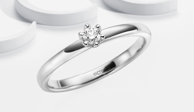 Anillos de compromiso de platino - elegantes e individuales | acredo