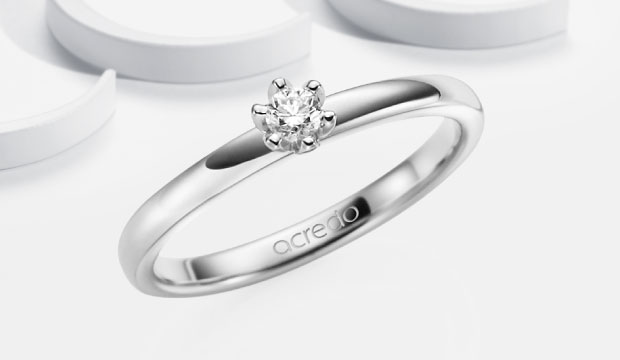 Anillos de compromiso de platino - elegantes e individuales | acredo