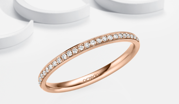 Anillos de memoria de oro rosa