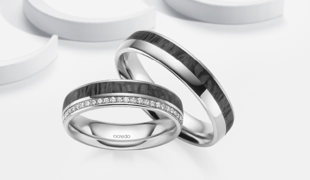 Anillos de boda negros y alianzas de boda | acredo