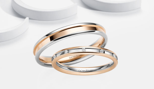 Two Tone Wedding Rings | acredo