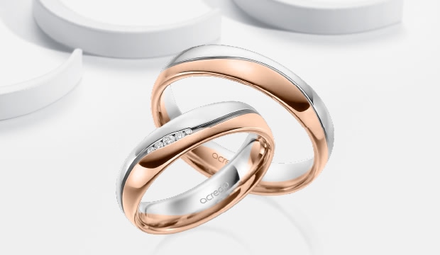 Alianzas de boda con diseño ondulado | acredo